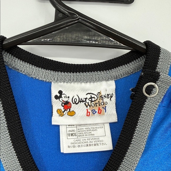 Walt Disney World Vinatge Baby Mickey Hoopers Basketball Romper 18M Y2K Sports - Picture 4 of 8